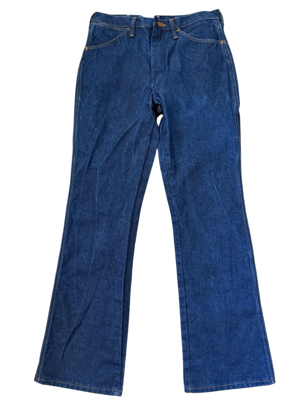 VTG 2002 Wrangler 945NAV Cowboy Cut Rigid Jeans 33x32 Fits 30x31 USA Dark Wash